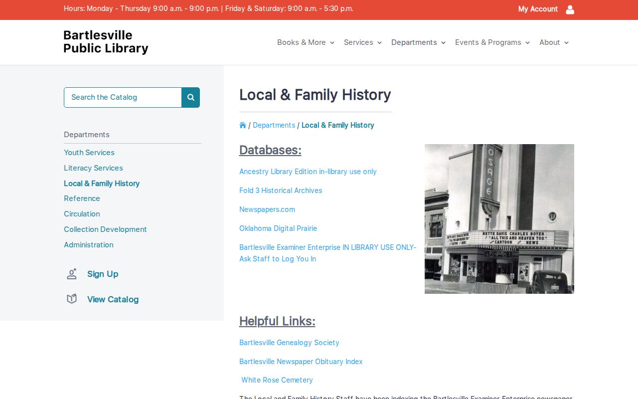 Bartlesville residents directory local and family history library collection