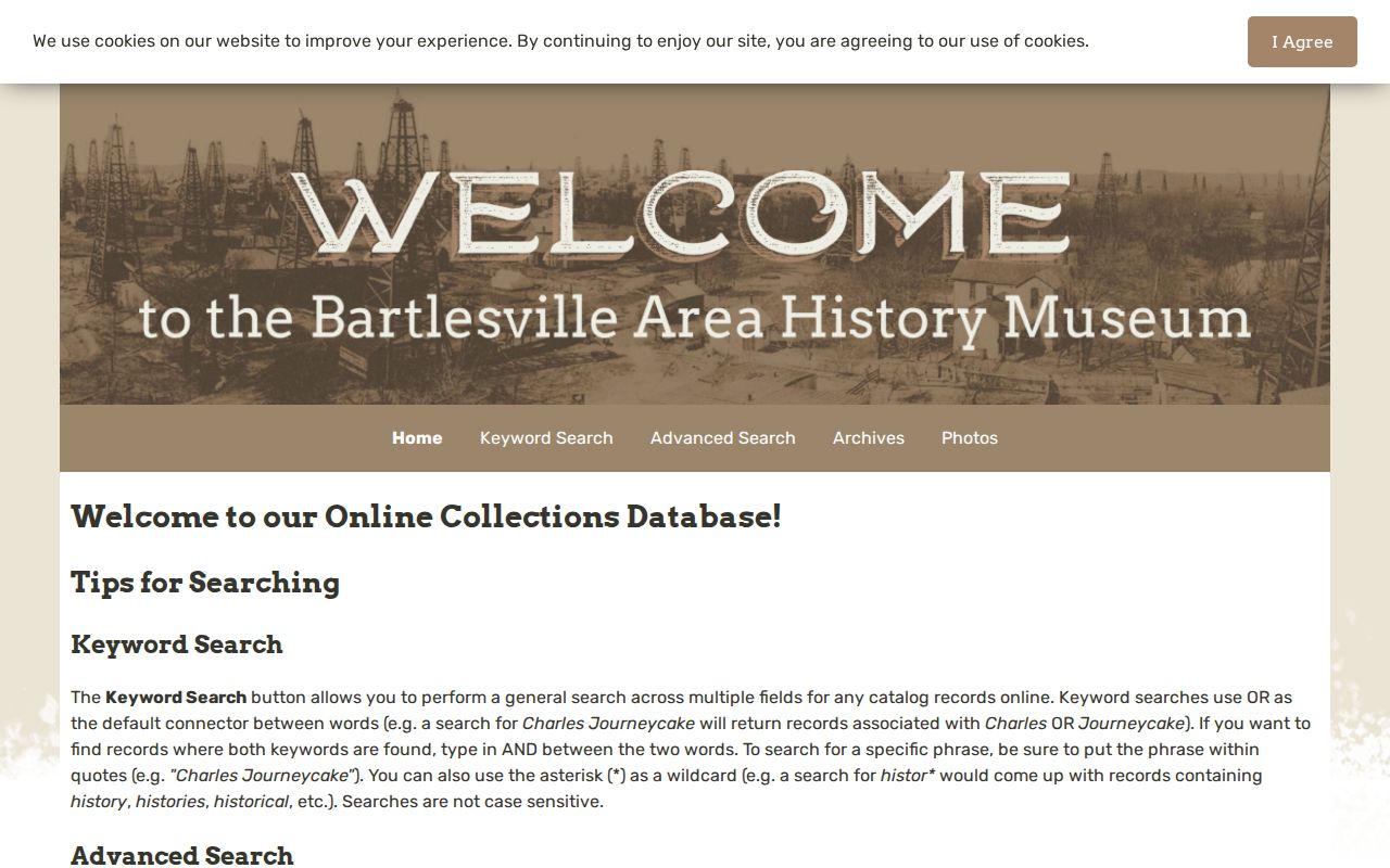 Bartlesville city directory supporting research through the Area History Museum PastPerfect collection